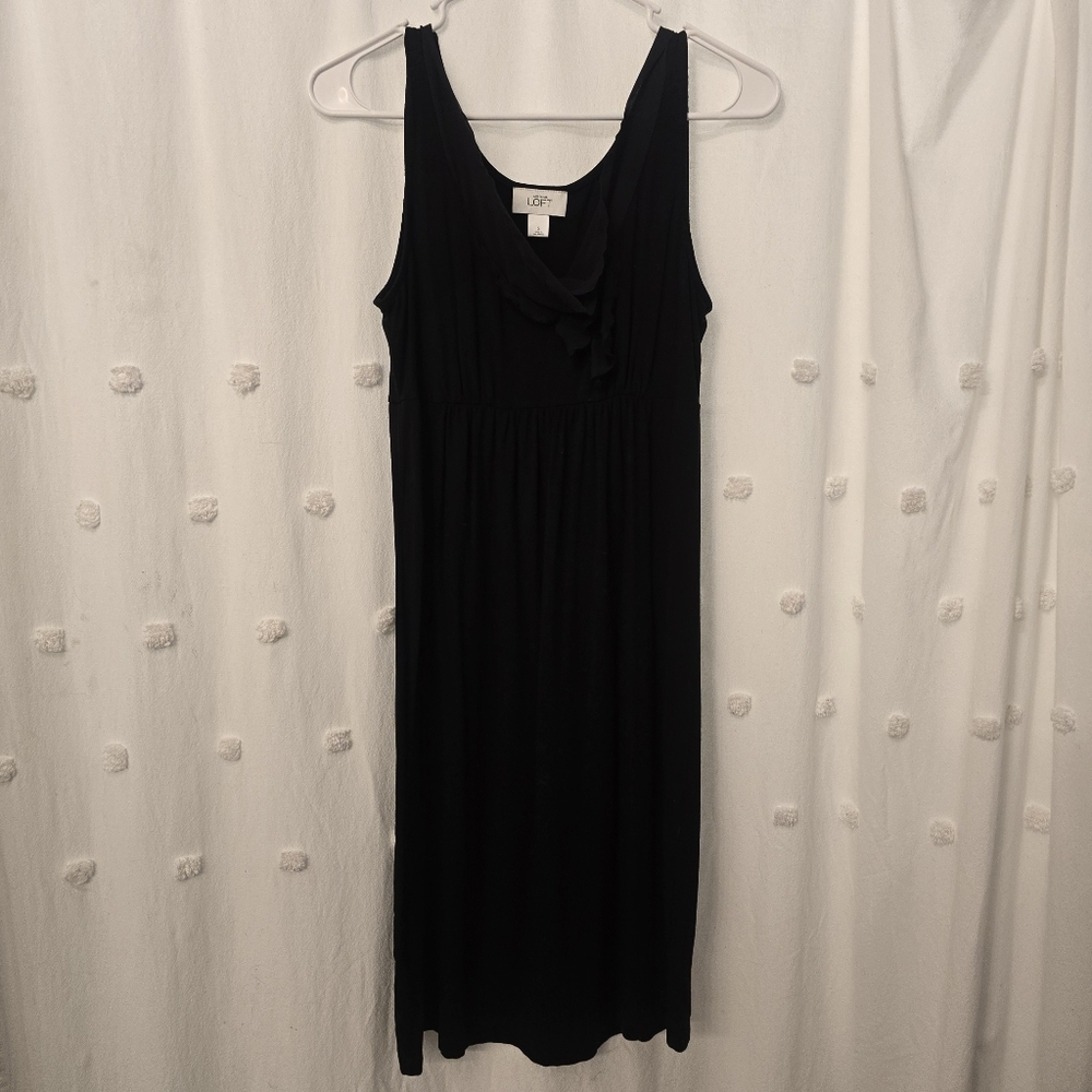 Ann Taylor LOFT Black Midi Dress Simple And Soft Size Small